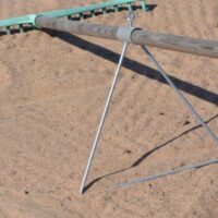 Rake holder coated steel triangle
