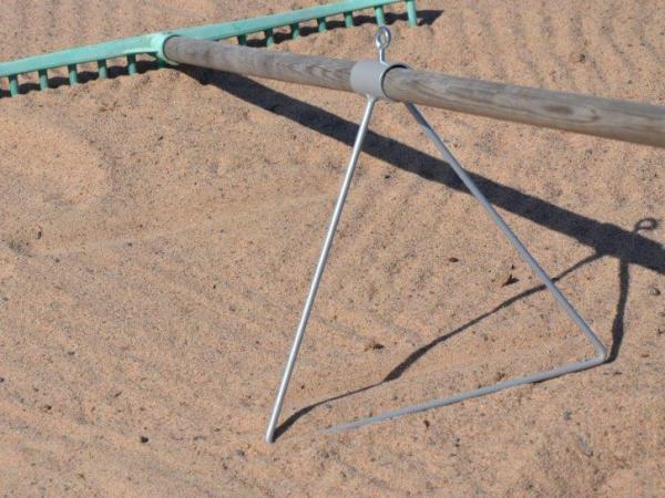 Rake holder coated steel triangle