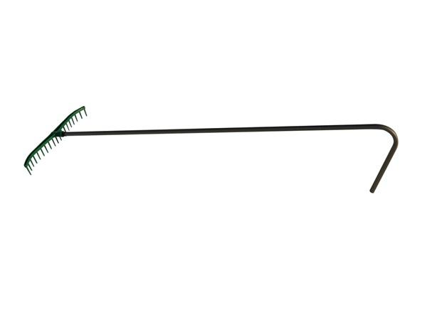 Gold bunker rake DELUXE complete with 120° curved handle