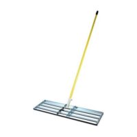 This lightweight, strong and easy to use greenkeeper 91 cm wide Levelawn / Lute has been part of the BMS family of tools for many years.Ideal for spreading screened top soil, sand, peat, and similar topdressing materials. Small stones and debris are caught within the inner bars and can be easily removed.This tool is designed to be slightly flexible because of its pressed sheet metal design, and will follow the contours of golf greens without causing scars.Comes complete with 183cm long handle.