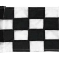 Checkered green flag 1.0cm Black/white 1 pc