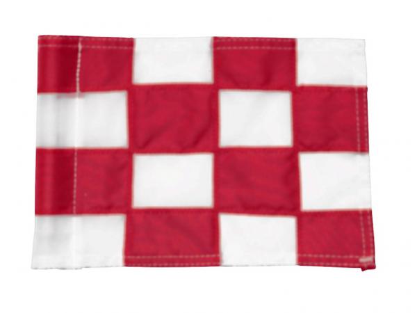 Checkered green flag 1.0cm RED/white 1 pc