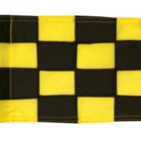 Checkered green flag 1.0cm Black/YELLOW 1 pc