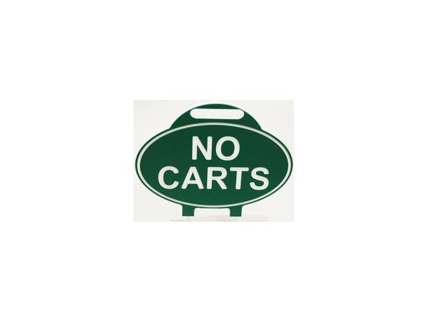 Oval GL Sign 1-sided 23x30cm NO CARTS
