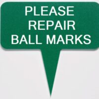 Green line Single-sided 13x25cm PLEASE REPAIR BALL MARKS