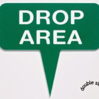 Green line Double-sided 13x25cm DROP AREA