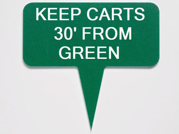 Green line Single-sided 13x25cm KEEP CARTS 30' FROMGREEN