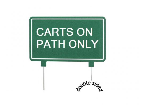 GL Fairway sign 2-sided 31x15cm CARTS ON PATH ONLY