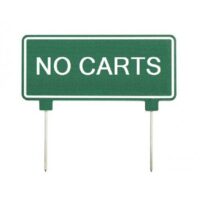 GL Fairway sign 1-sided 38x23cm NO CARTS