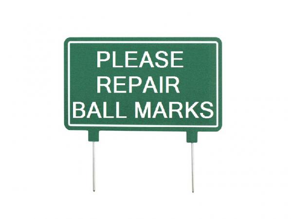GL Fairway sign 1-sided 38x23cm PLEASE REPAIR BALL MARKS