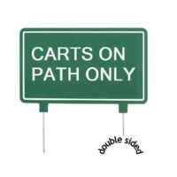 GL Fairway sign 2-sided 38x23cm CARTS ON PATH ONLY