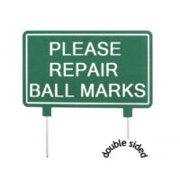 GL Fairway sign 2-sided 38x23cm PLEASE REPAIR BALL MARKS