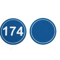 Round distance marker - Blue 20 cm (specify number)