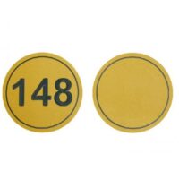 Round distance marker - Yellow 20 cm (specify number)
