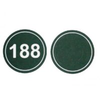 Round distance marker - Green 20 cm (specify number)