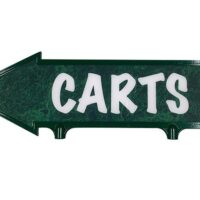 Direction arrow 38cm green-white CARTS