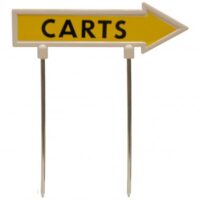 Direction arrow 28cm white-yellow CARTS