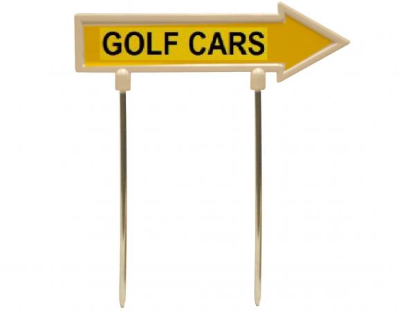 Direction arrow 28cm white-yellow GOLF CARS
