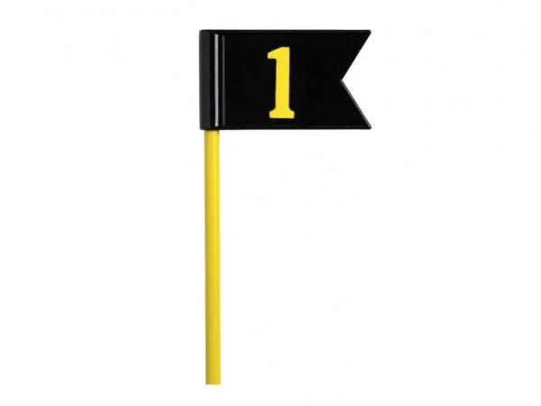 Single Pennant Practice grn No Black incl yellow rod