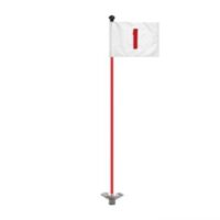 "Pr. grn SINGLE UNIT No__ Ø1.3 cm White FLAG/red rod (specify no.)"