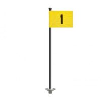 "Pr. grn SINGLE UNIT No__ Ø1.3 cm Yellow FLAG/black rod (specify no)"