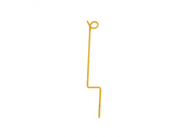 Rope stake steel 35 cm - Yellow 12 pcs/carton