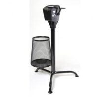 Junior Tee Console with Classic ball washer & litter caddie - Black