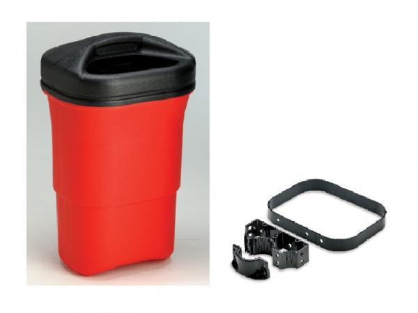 Single unit Litter mate - Red Incl. 1 liner, lid and hardware