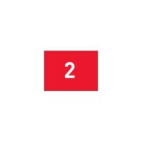 Nylon flags w/grommets N. 1-9 Red/white (set of 9 pcs)