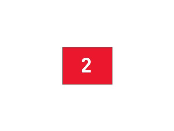 Nylon flags w/grommets N. 1-9 Red/white (set of 9 pcs)