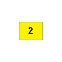 Nylon flags w/grommets N. 10-18 Yellow/black (set of 9 pcs)