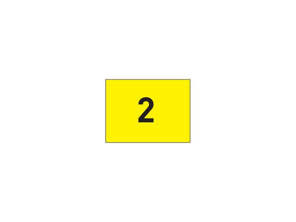 Nylon flags w/grommets N. 1-9 Yellow/black (set of 9 pcs)