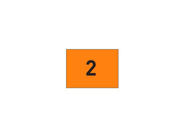 Nylon flags w/grommets N. 10-18 Orange/black (set of 9 pcs)