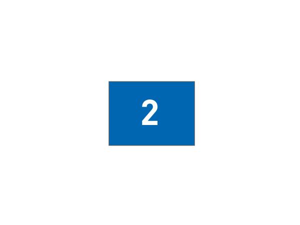 Nylon flags w/grommets N. 10-18 Blue/white (set of 9 pcs)