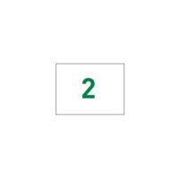 Nylon flags w/grommets N. 1-9 White/green (set of 9 pcs)