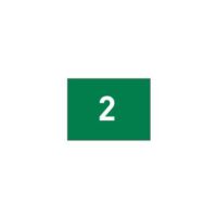 Nylon flags w/grommets N. 10-18 Green/white (set of 9 pcs)