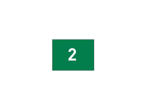 Nylon flags tube-lock No 10-18 Green/white (set of 9 pcs)