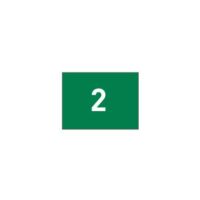 Nylon flags w/grommets N. 1-9 Green/white (set of 9 pcs)