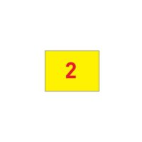 Nylon flags w/grommets N. 1-9 Yellow/red (set of 9 pcs)