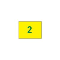 Nylon flags w/grommets N. 10-18 Yellow/green (set of 9 pcs)