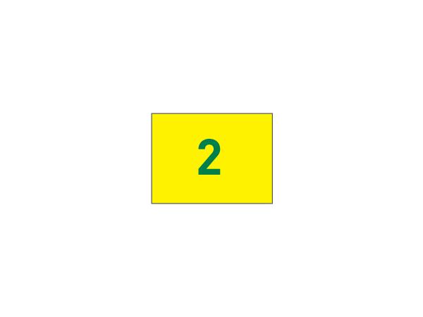 Nylon flags w/grommets N. 1-9 Yellow/green (set of 9 pcs)